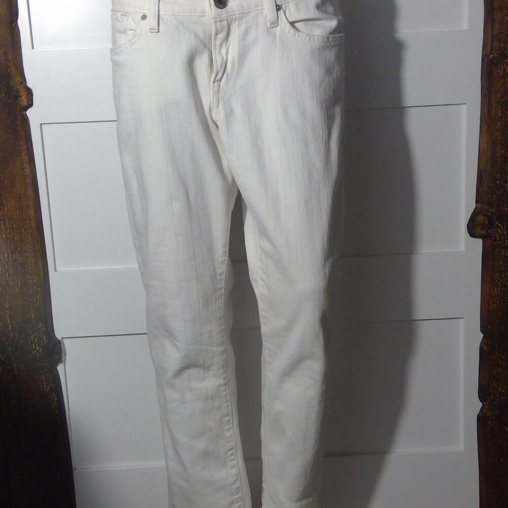 Lucky Brand Women's White Straight Crop Jeans